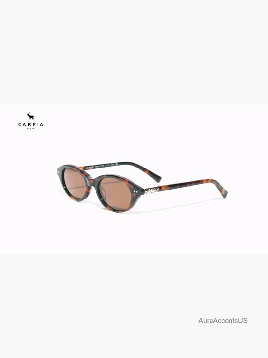 Vintage Oval Acetate Polarized Sunglasses UV Protection Retro Shades Unisex